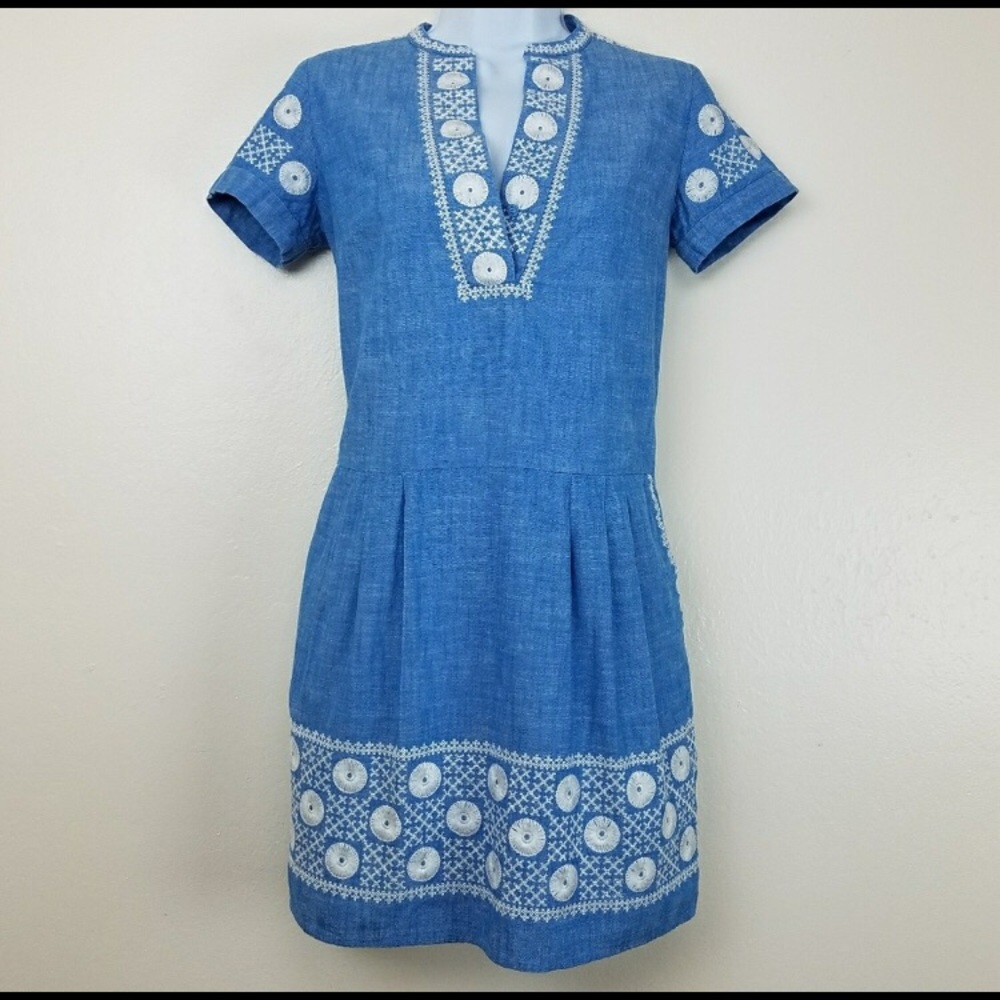 Madewell chambray sunstiched tunic